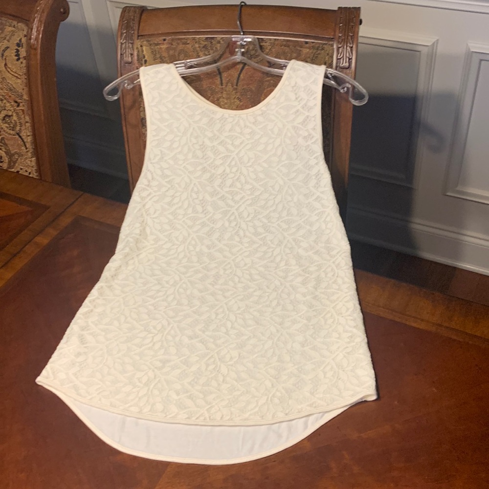 Loft- Dressy tank top with lace front